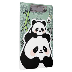 Carpeta De Pinza Cute Kawaii Panda Clipboard