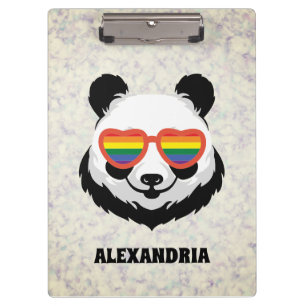 Carpeta De Pinza Cute Panda Bear   Arcoiris   LGBTQ