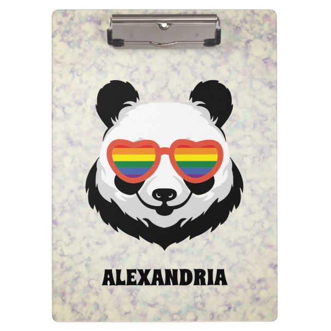 Carpeta De Pinza Cute Panda Bear | Arcoiris | LGBTQ (Anverso)