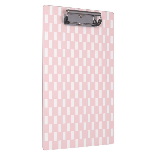 Carpeta De Pinza Cute Pink & White Square Clipboard  (Derecha)