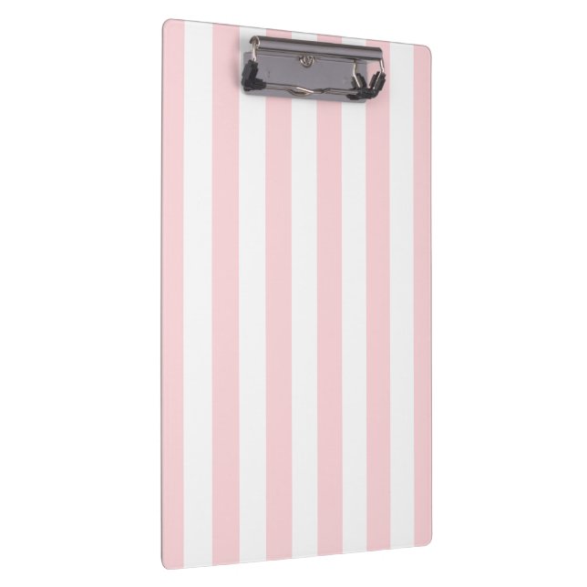 Carpeta De Pinza Cute Pink & White Stripe Clipboard  (Derecha)