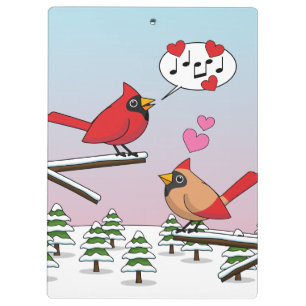 Carpeta De Pinza Cute Red Northern Cardinals aman el paisaje invern