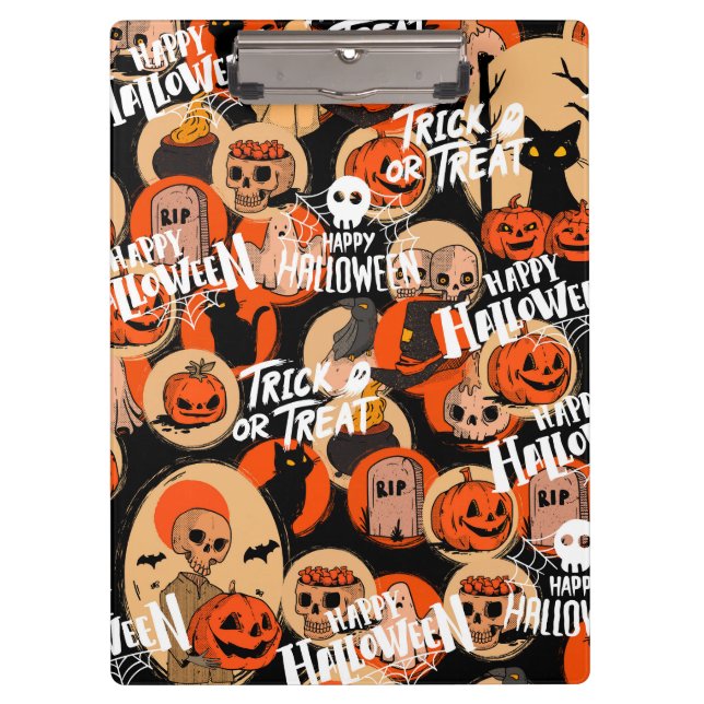 Carpeta De Pinza  Cute & Scary Halloween Spooky vibes  (Anverso)