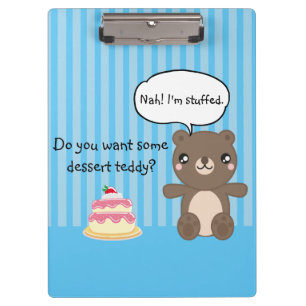 Carpeta De Pinza Cute Teddy Bear Kids Chiste gracioso