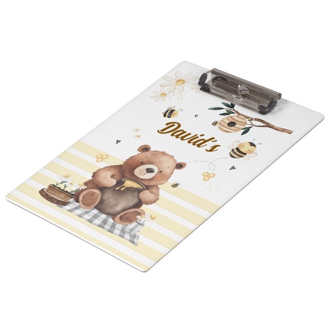 Carpeta De Pinza  Cute teddy bear school with jar of honey (Angular)