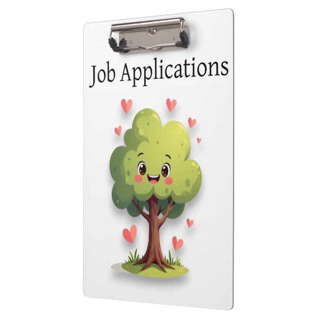 Carpeta De Pinza Cute Tree Love Red Hearts Clipboard  (Izquierda)