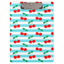 Carpeta De Pinza Cute Vintage Verano Cerezas y Rayas