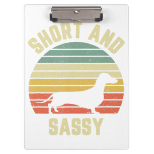 Carpeta De Pinza Dachshund Funny Weiner Dog Short Sassy