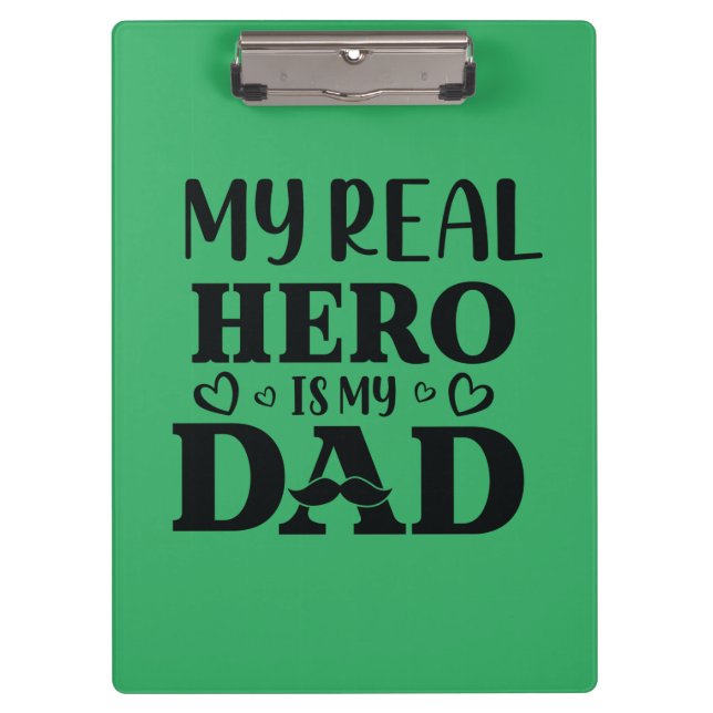 Carpeta De Pinza Daddy Gift My Real Hero Is My Hero (Anverso)