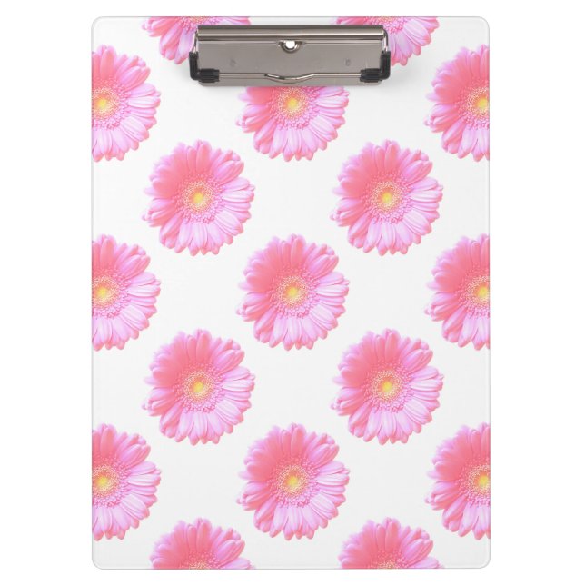 Carpeta De Pinza Daisy gerbera rosa claro (Anverso)