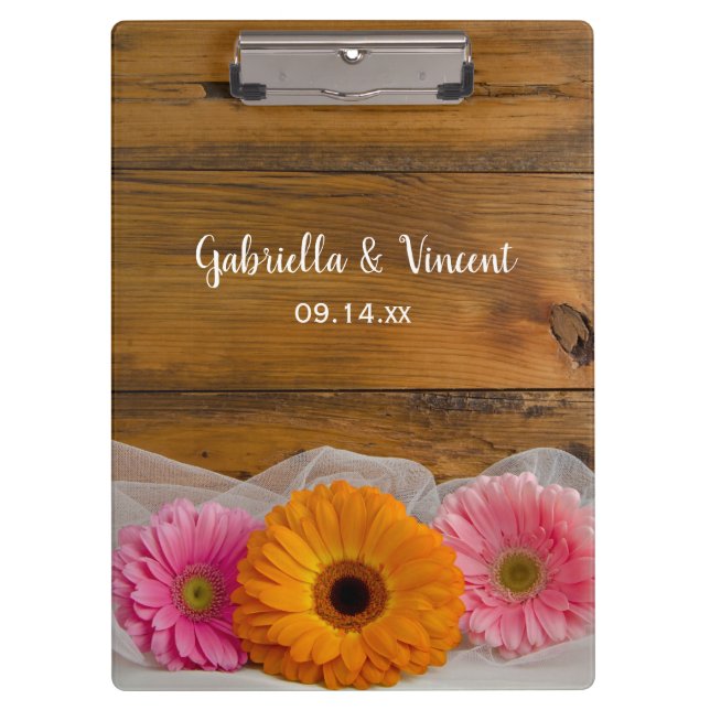 Carpeta De Pinza Daisy Trio Country Wedding Planning (Anverso)