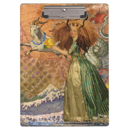 Carpeta De Pinza Dama Renacentista Capricornio Fantasía Vintage Zod