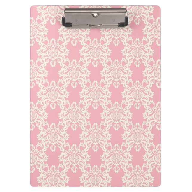 Carpeta De Pinza Damasco retro floral (Anverso)