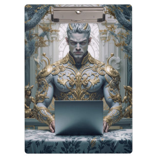 Carpeta De Pinza Dämonischer Krieger am Laptop Fantasy