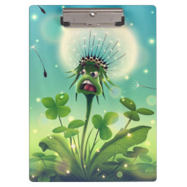 Carpeta De Pinza Dandelion con suerte y taparrabos de cuatro hojas