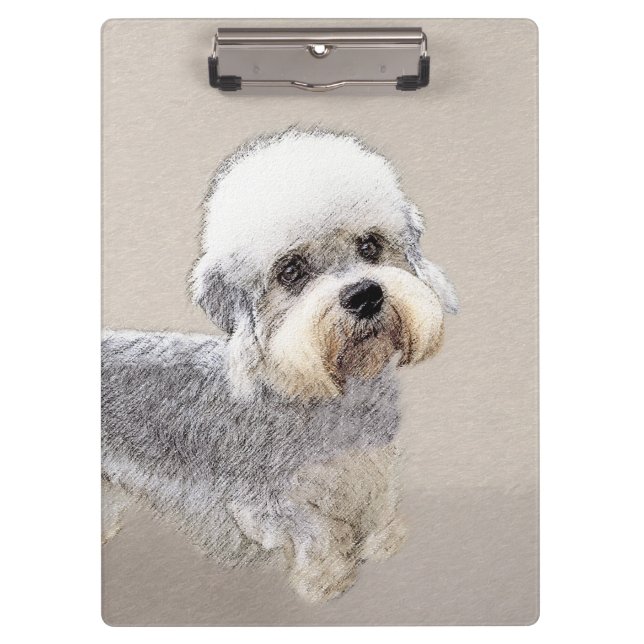 Carpeta De Pinza Dandie Dinmont Terrier Pintura Original De Perro (Anverso)