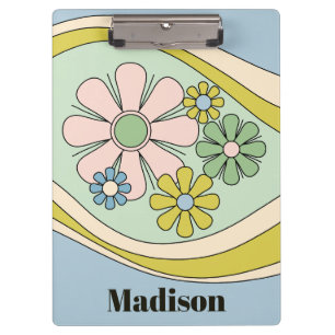Carpeta De Pinza Daydream retro floral 60 Pastel personalizado