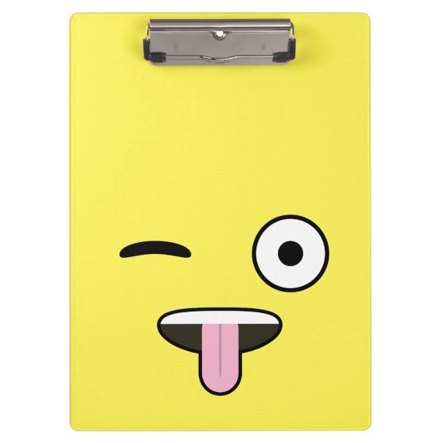 Carpeta De Pinza De la lengua emoji hacia fuera (Anverso)