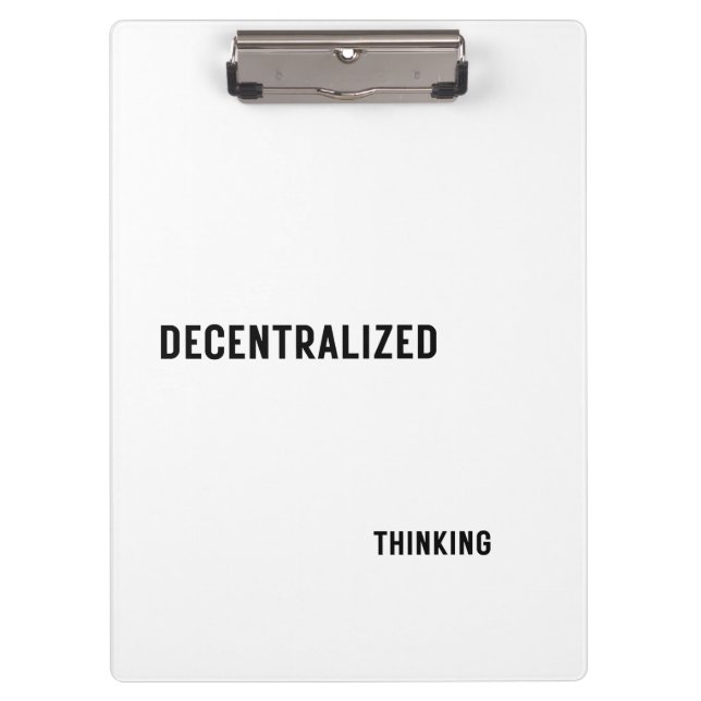 Carpeta De Pinza Decentralized Thinking Aesthetic Clipboard  (Anverso)