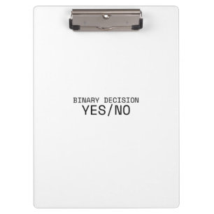 Carpeta De Pinza Decisión Binaria Sí No Minimalista Industrial 