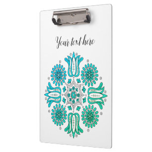 Carpeta De Pinza Decoración de flores Ombre