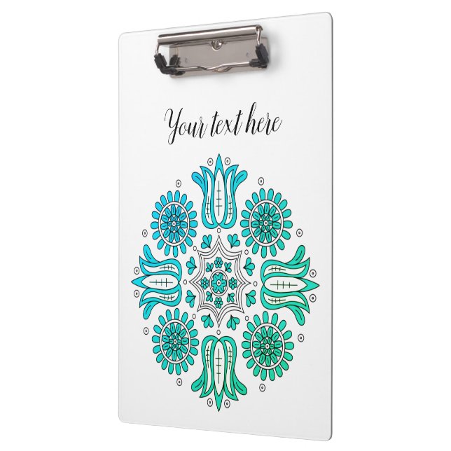 Carpeta De Pinza Decoración de flores Ombre (Izquierda)