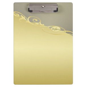Carpeta De Pinza Decoración de oro de lujo en oro y plata, Monogram