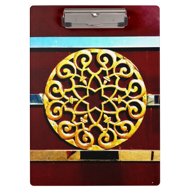Carpeta De Pinza Decoración dorada (Anverso)