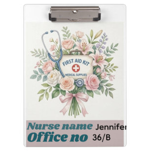 Carpeta De Pinza Decoración Médica Rústica de Pared – Estetoscopio