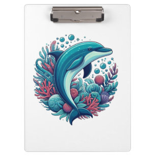 Carpeta De Pinza Delfín cutáneo, costero/náutico