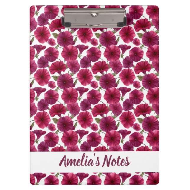 Carpeta De Pinza Delicate Morning Glory Pattern Name (Anverso)