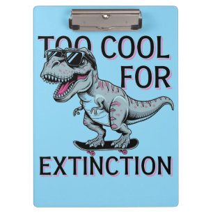 Carpeta De Pinza Demasiado Guay Para La Extinción Del Skater T-Rex