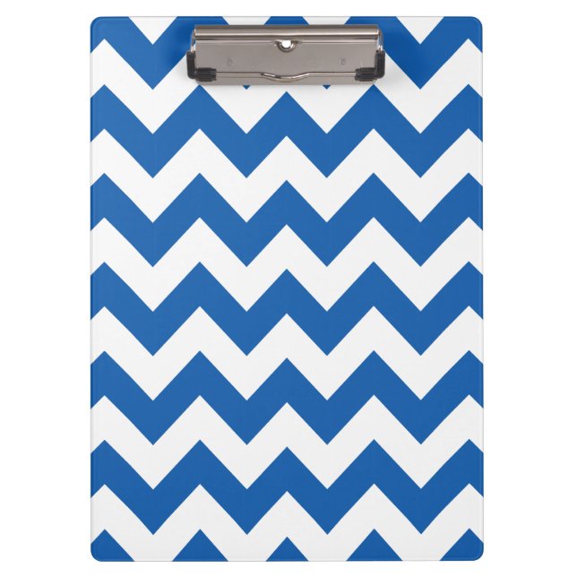 Carpeta De Pinza Denim Blue Bold Chevron (Anverso)