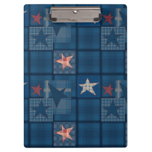 Carpeta De Pinza Denim patchwork