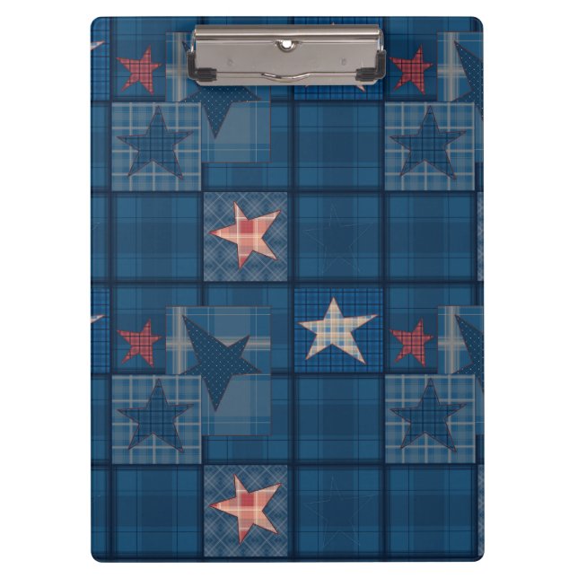 Carpeta De Pinza Denim patchwork (Anverso)