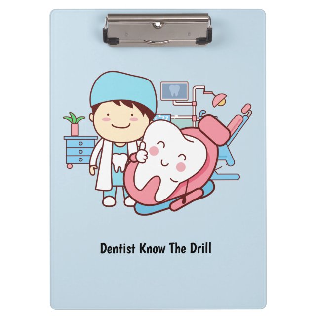 Carpeta De Pinza Dentista animado con el diente (Anverso)