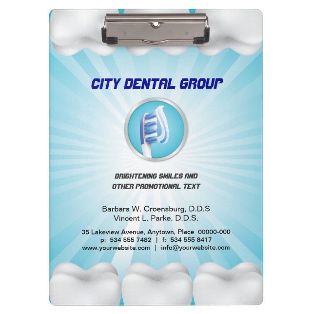 Carpeta De Pinza Dentista brillante de los dientes (Anverso)