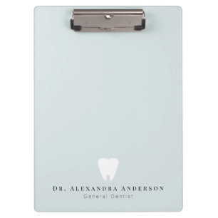 Carpeta De Pinza Dentista Dientes Blancos Azul Claro
