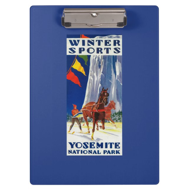 Carpeta De Pinza Deportes de invierno en Yosemite PosterYosemite, (Anverso)