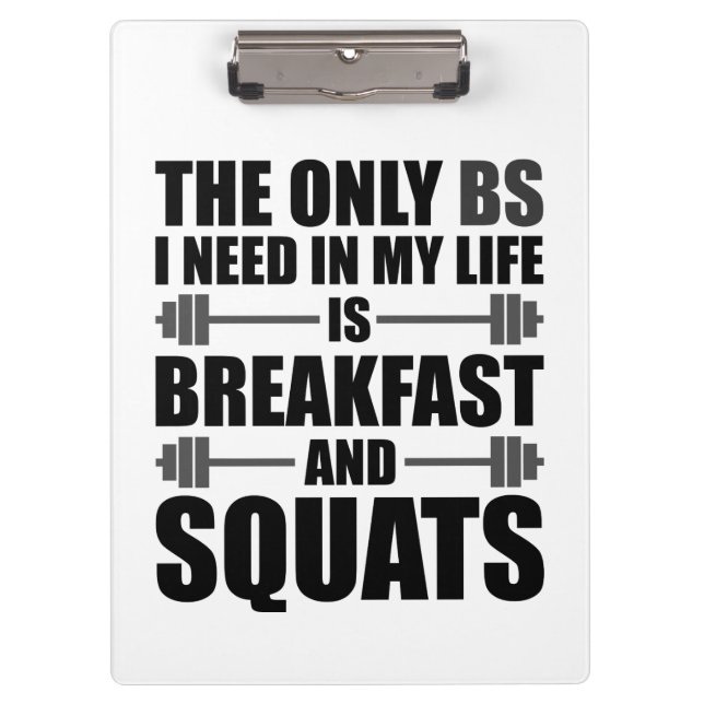 Carpeta De Pinza Desayuno y plazas: entrenamiento para levantar el  (Anverso)