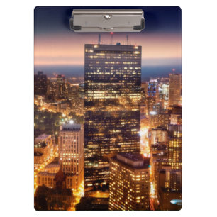 Carpeta De Pinza Descripción de Boston en la noche