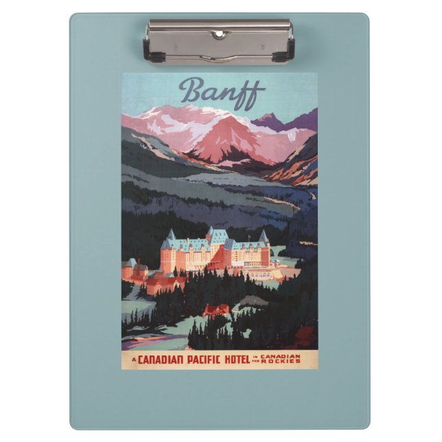 Carpeta De Pinza Descripción del poster de Banff Springs Hotel (Anverso)