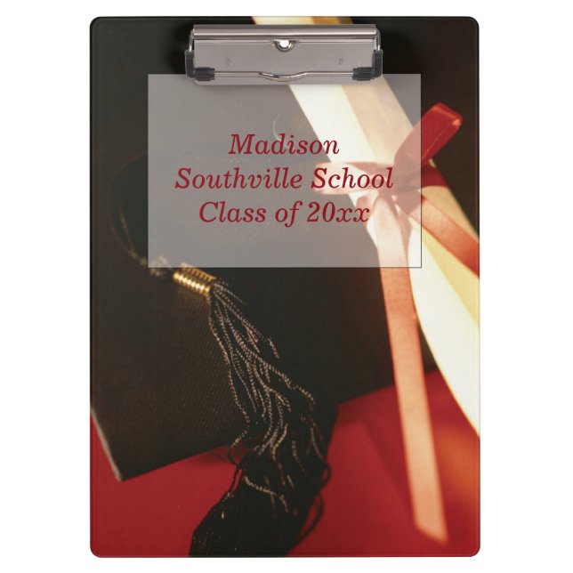 Carpeta De Pinza Deseos de graduación de nieta, regalo vertical (Anverso)