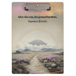 Carpeta De Pinza Después de la lluvia (arte paisajístico de acuarel