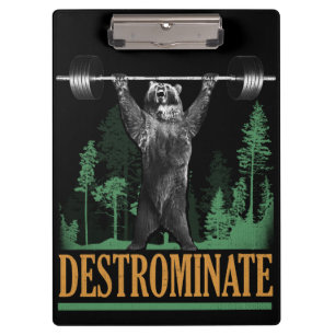 Carpeta De Pinza Destrominar - Oso - Funny Workout Inspirador