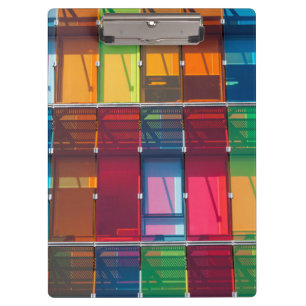 Carpeta De Pinza Detalle de edificio comercial multicolor