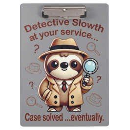 Carpeta De Pinza "Detective Sloth" Sloth Private Eye