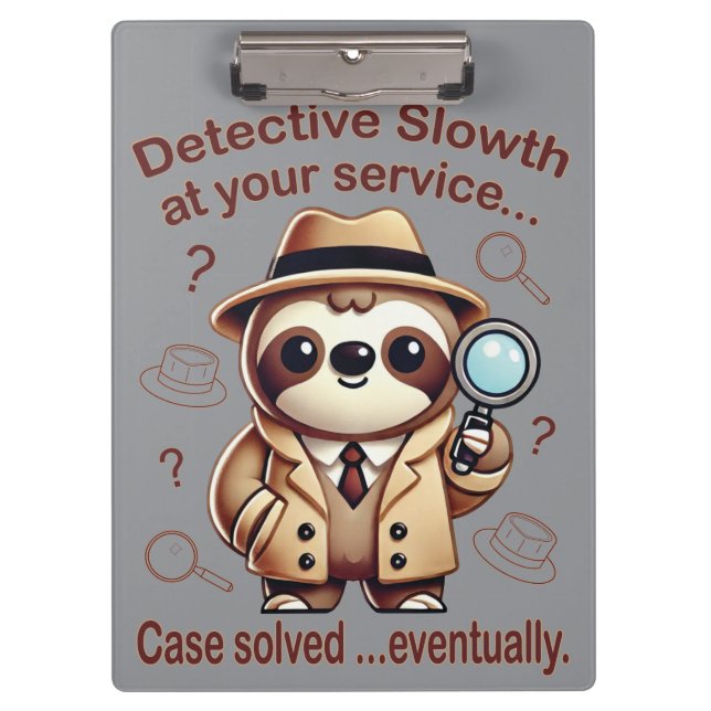 Carpeta De Pinza "Detective Sloth" Sloth Private Eye (Anverso)