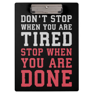 Carpeta De Pinza Detener Cuando Está Terminado - Gym Inspirador