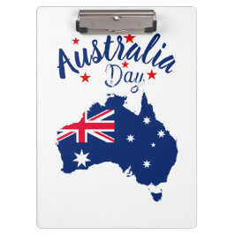 Carpeta De Pinza Día de Australia Azul y Blanco Rojo